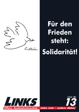 Für den Frieden steht: Solidarität!